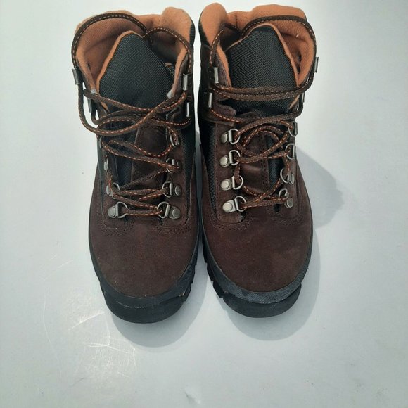 TIMBERLAND Brown Leather & Suede Durable Boots Shoes Size 7M main image 6